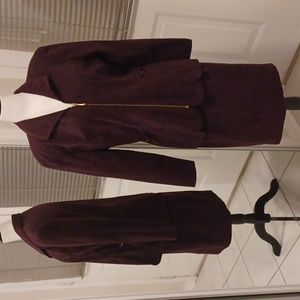 2/$60 Burgundy Velour 2-Pc. Dress - Size 10/12